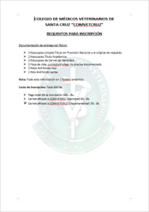 Picture of Requisitos para la inscricpción